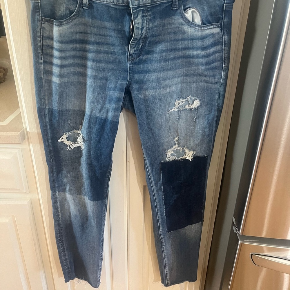 American Eagle Patchwork Jeggings